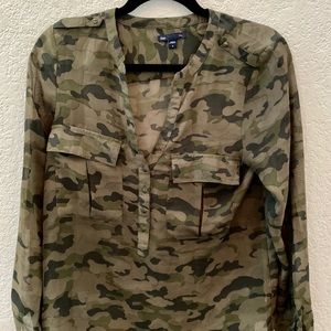 GAP Camo Blouse